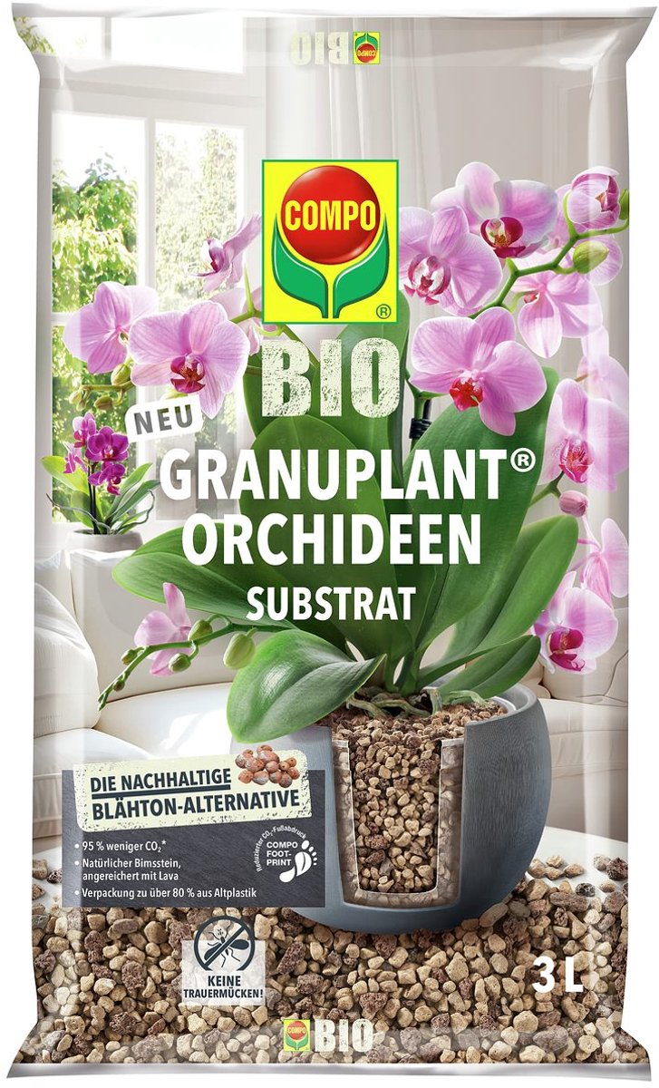 COMPO BIO Granuplant orchideeënsubstraat - 3 liter