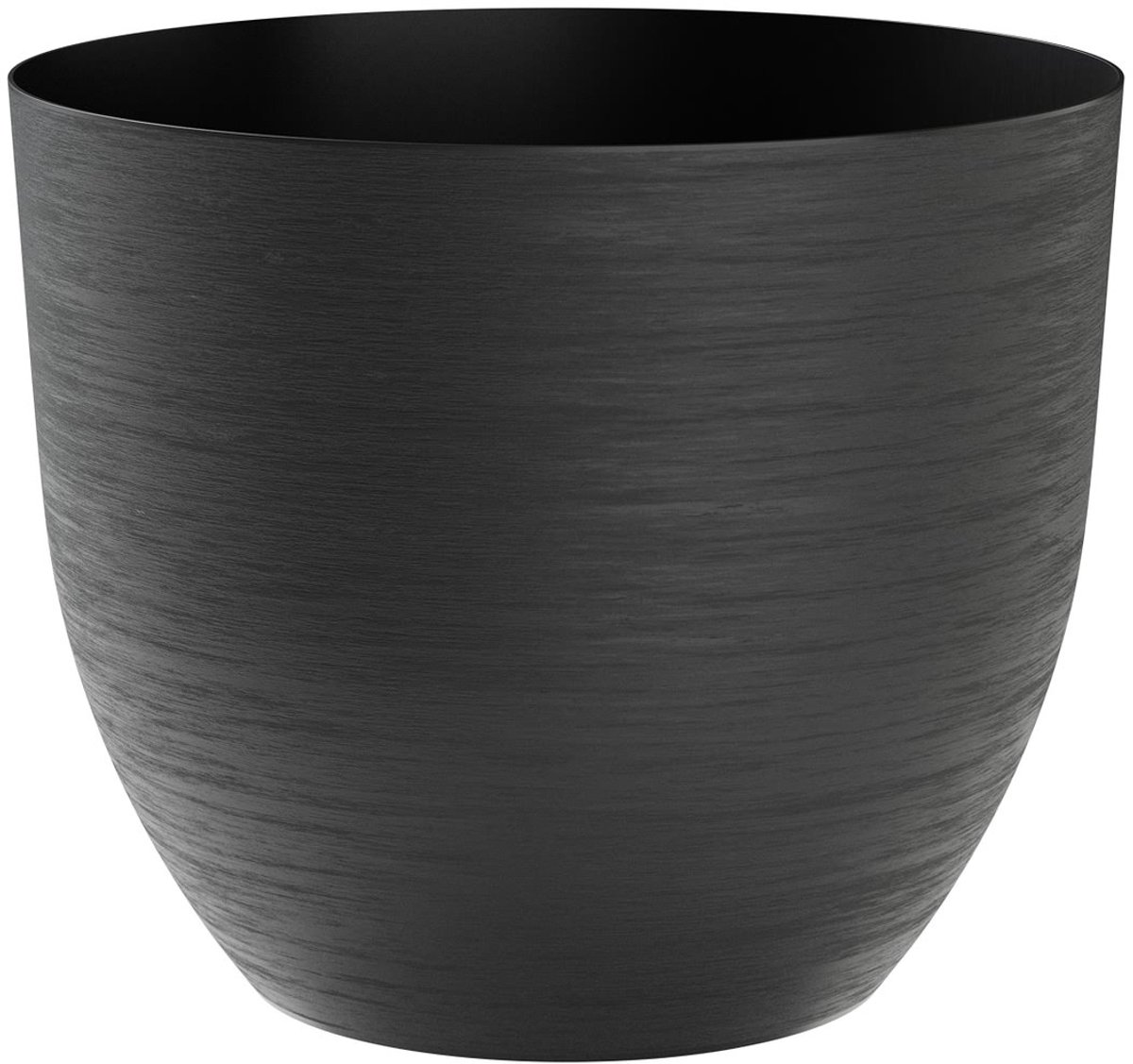 tera Plantenpot Over rond Zwart 28 cm - Kunststof