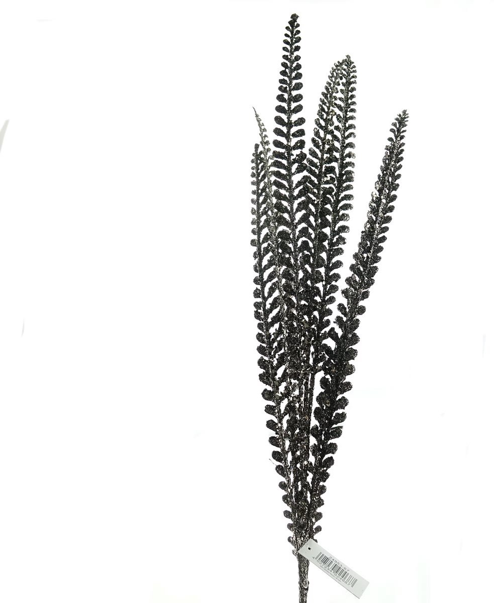 DPI kersttak glitter zilver antraciet 85 cm - kunstbloem