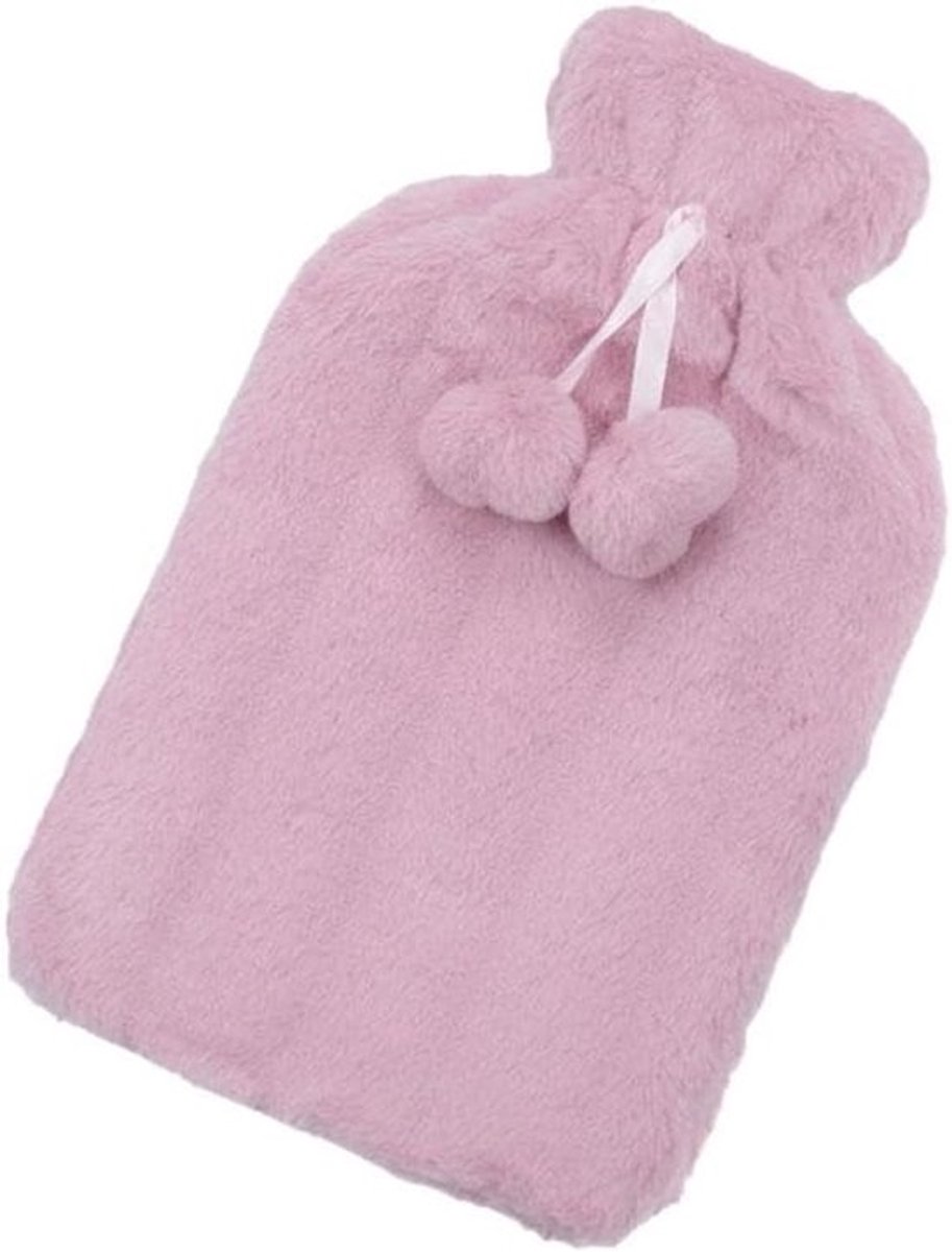 Warmwaterkruik Pluche - Zachte Fles - Pijnverlichting Warmte - Lekvrije Rubber Fles - 2 Liter Capaciteit - Husky Fleece Cover