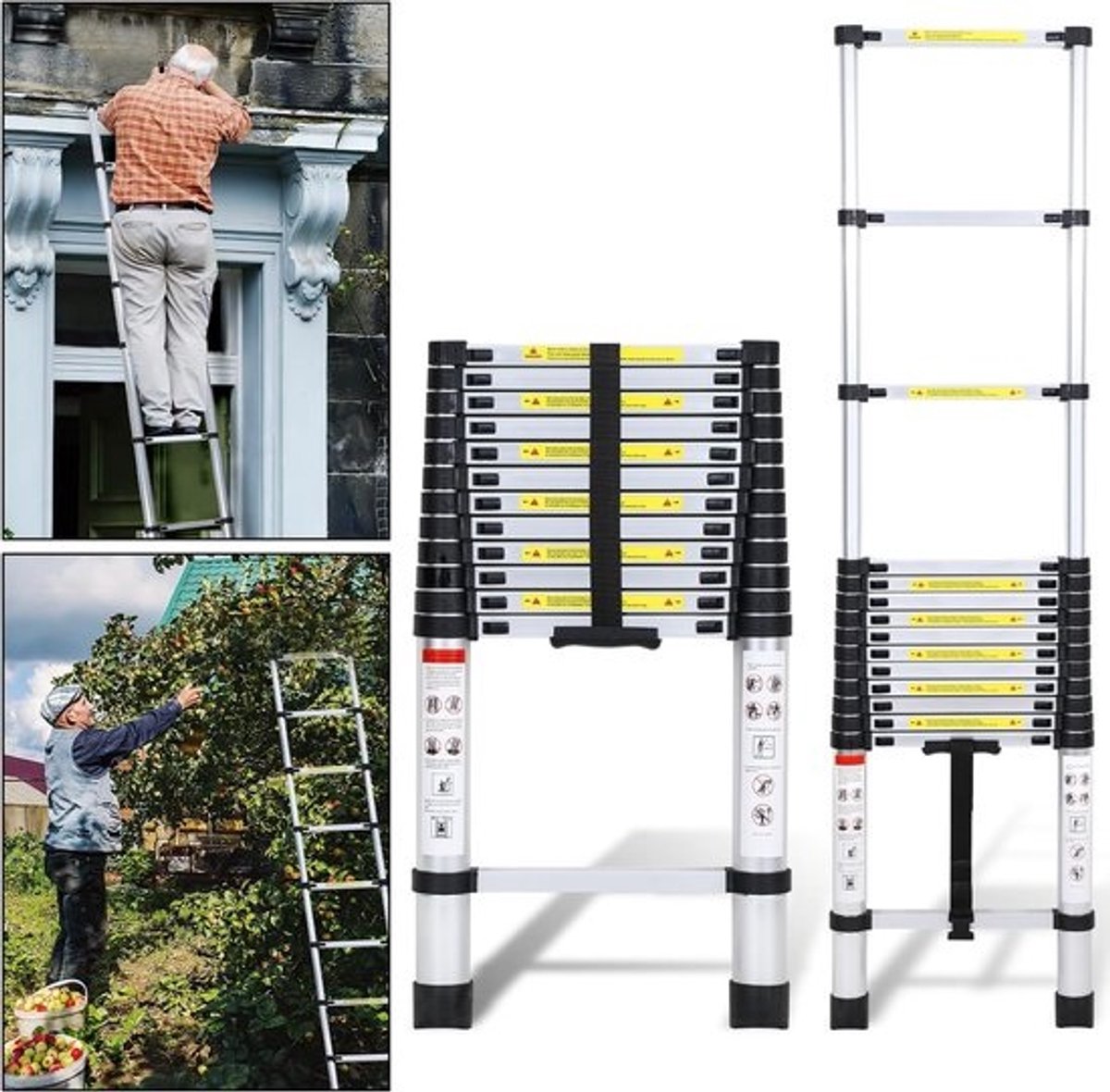 Telescoopladder - Uitschuifbare Ladder - inklapbaar
