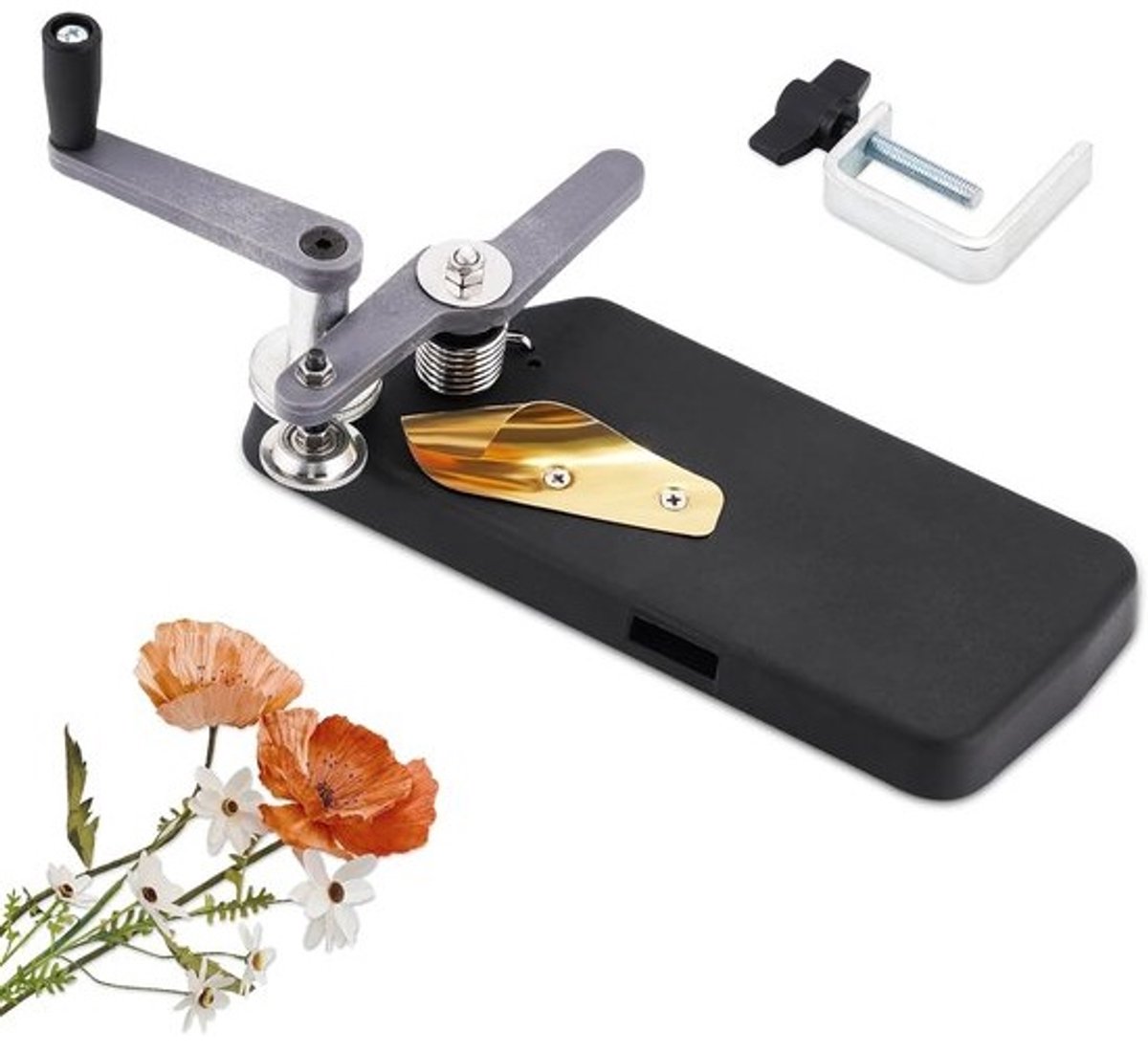 Papier Krulmachine - Crêpepapier Machine - Bloemen Maken - Fijne Tand Versnelling - 24 cm - Zwart