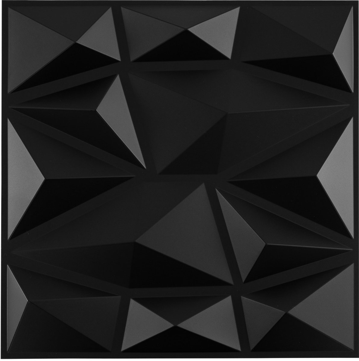 SureDeal® - Woondecoratie - Stuks Wandpanelen Diamant - 30x30x2 cm - Zwart