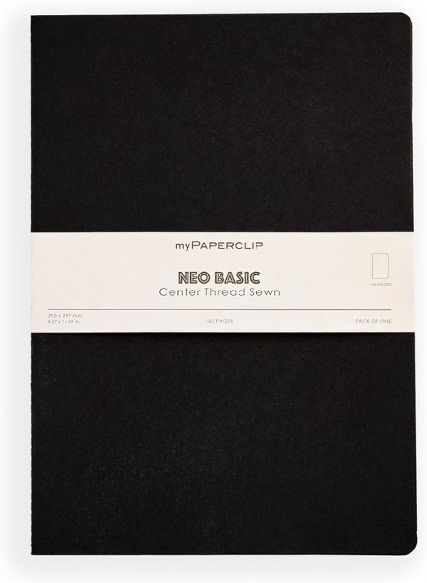 Notitieboek A4 - Schrijfblok Zwart - Dagelijks Schrijven - Stevige Kaft - 160 Pagina's - Zwart