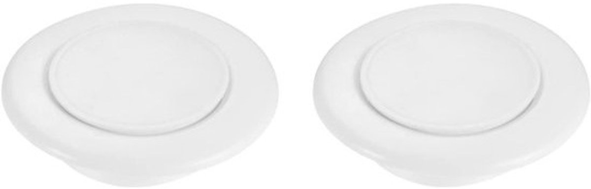 PVC Gatpluggen - Buisdoppen Rond - Leidingen Afwerken - Met Controleklep - 68 mm Buitendiameter - Wit