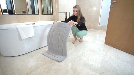 LitaLente Badmattenset (2-delig) – Badmat 50x80 cm & Toiletmat met U-uitsparing 40x50 cm – Zachte Microvezel – Antislip & Absorberend – Machinewasbaar – Antraciet