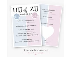 20 Babyshower invulkaarten - Gender reveal - Oh Baby - Babyshower spelletjes - Babyshower versiering - Babyshower invulboek - Babyvoorspellingen - Babyshowerspelletjes - Invulkaarten