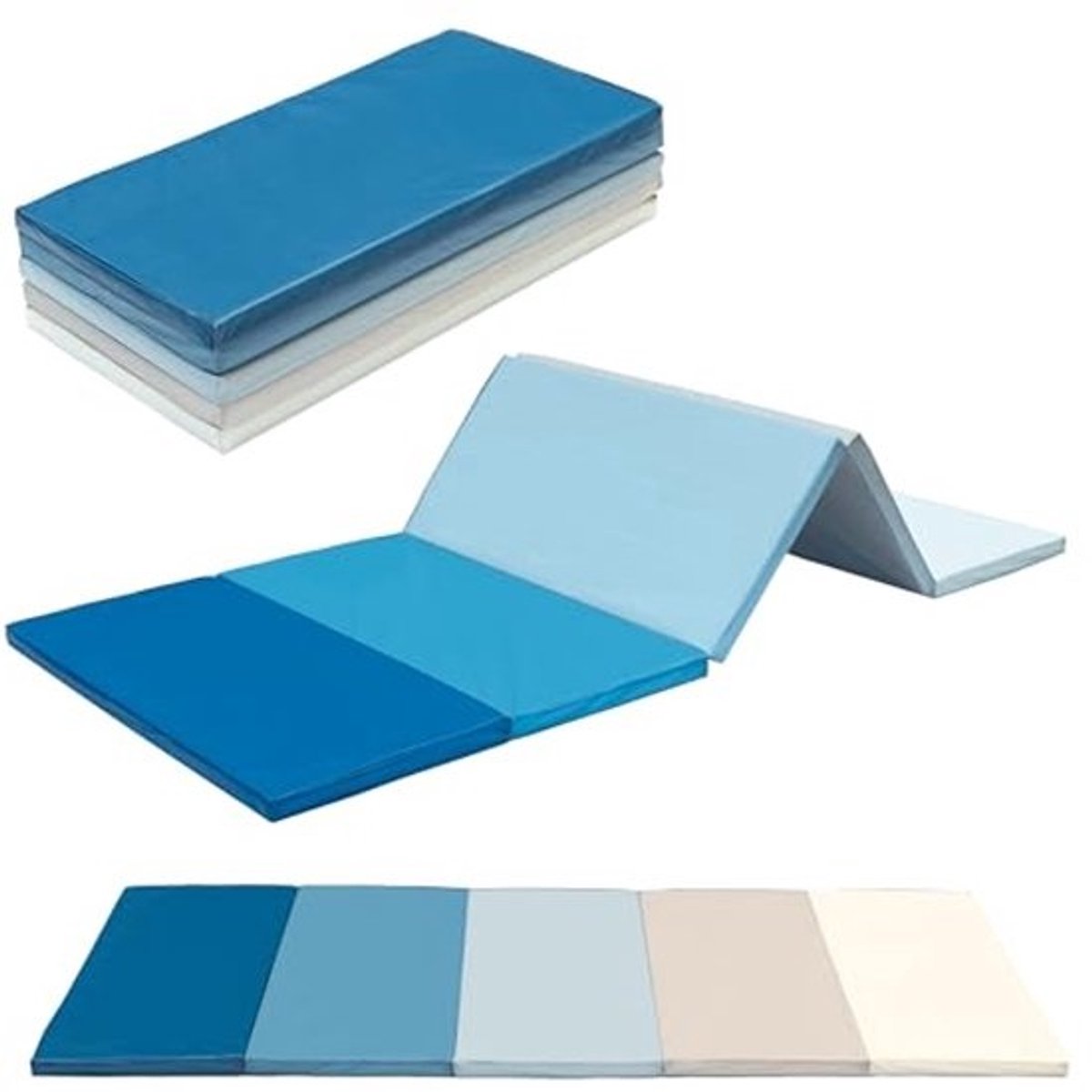 KaMel GmbH Inklapbare turnmat, ca. 185 x 76 x 3,2 cm. Draagbare en opvouwbare zachte vloermat, ook ideaal als gymnastiekmat, fitnessmat, yogamat, speelmat.