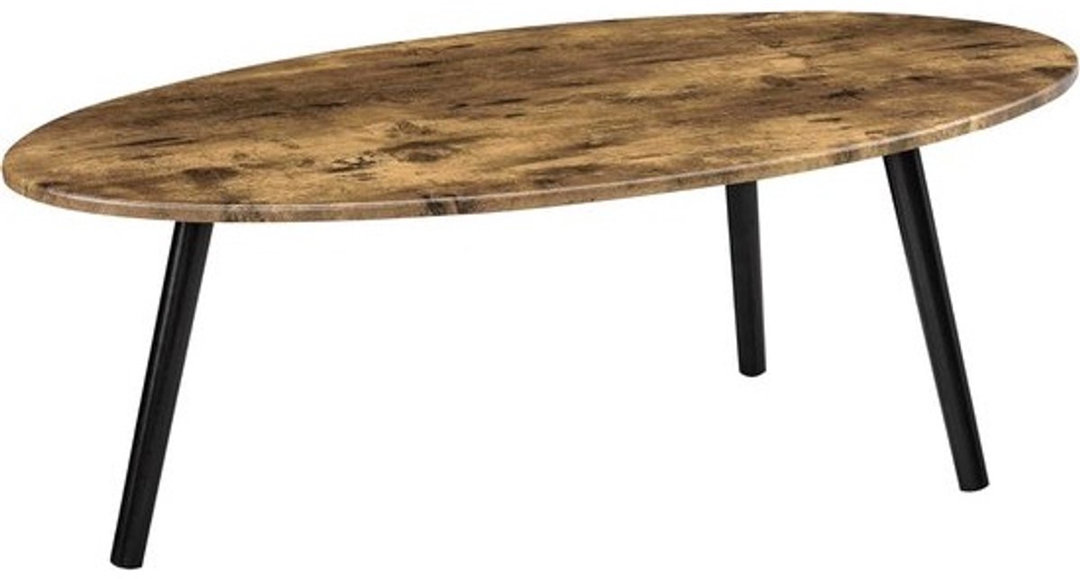 Salontafel MDF 109,5x59,5x39,5 cm houtkleurig donker zwart