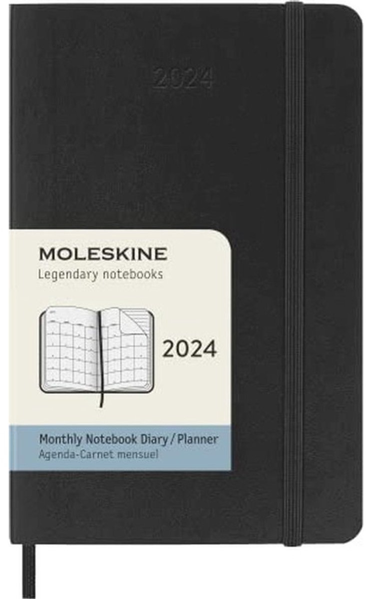 Pocket Agenda 2024 Zwart Softcover