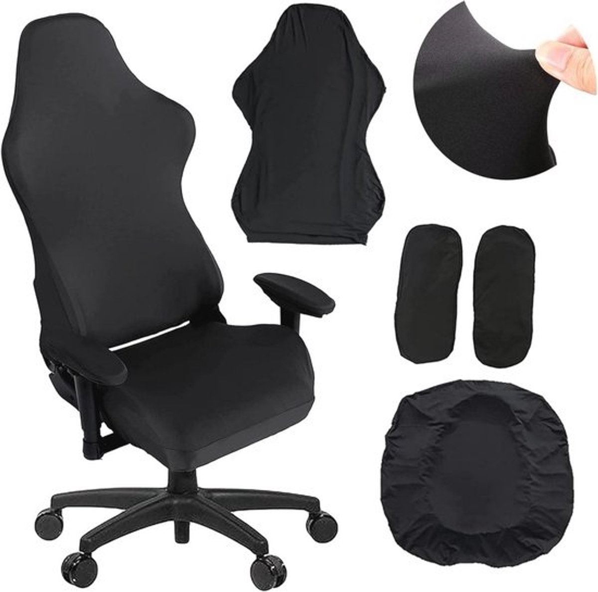 Gamingstoelhoes Set van 4 - Stretchbare Armleuningen voor Computergames