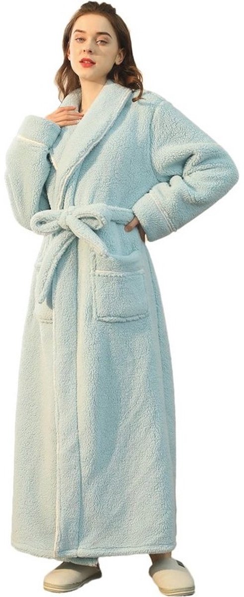 Extra Lange Fleece Badjas Dames - Superzacht en Comfortabel voor Thuis en Sauna