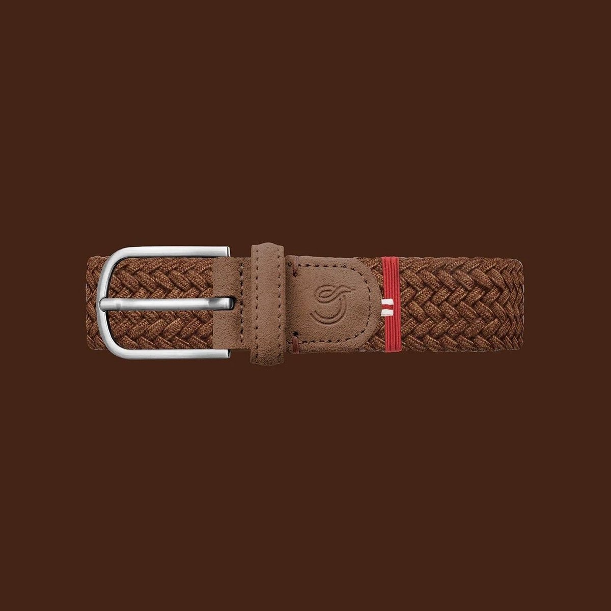 LA BOUCLE BROEKSRIEM - Shetland suede CASHMERE touch camel