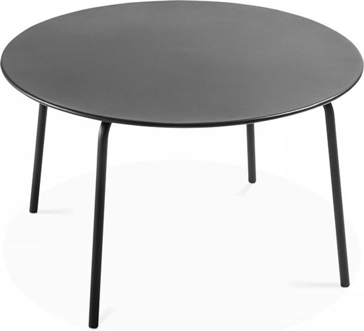 Ronde tuintafel van staal - Ø 120 cm, grijs