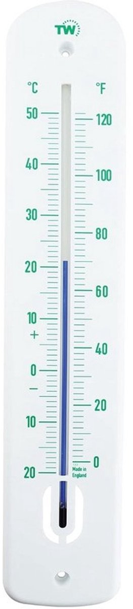 Grote Klassieke Buiten- en Thermometer voor Tuin, Kas en Terras - Celsius & Fahrenheit