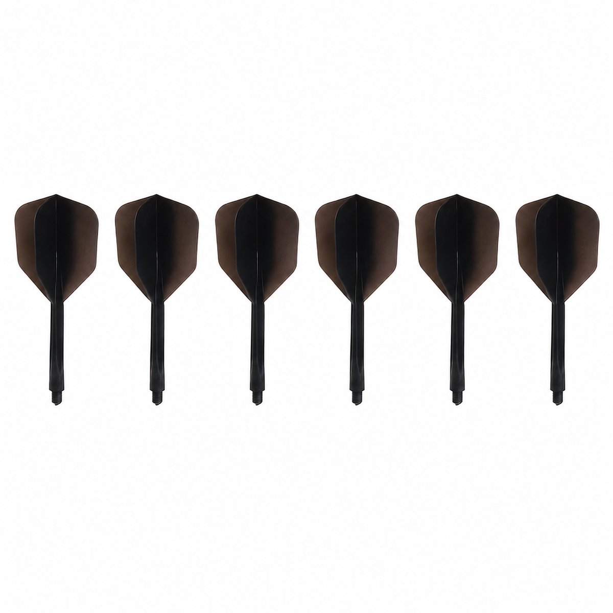 Zwart transparant dart flights k flex flights set unisex 6 stuks geïntegreerde shaft flight wings 2BA standaard vorm kunststof