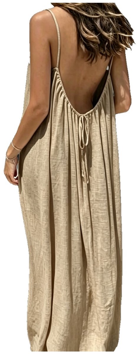 Currero Open Rug Jurk Backless Body Jurk Shirt Jurken Open Back Dress Creme