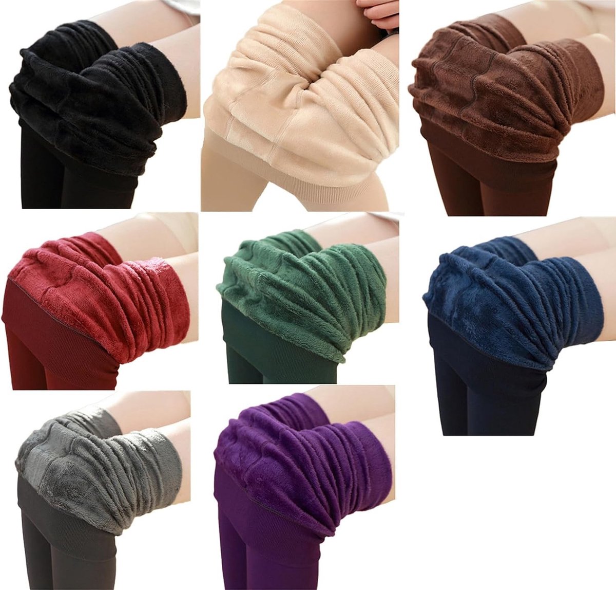 Dikke thermoleggings voor dames met hoge taille, elastische pasvorm en warme voering voor de winter