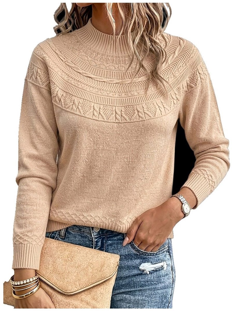 Currero Sweater Dames Sweaters Sweatshirt Hoodie Warme Trui Pullover Jumper Crewneck Vest Lichte Kameel