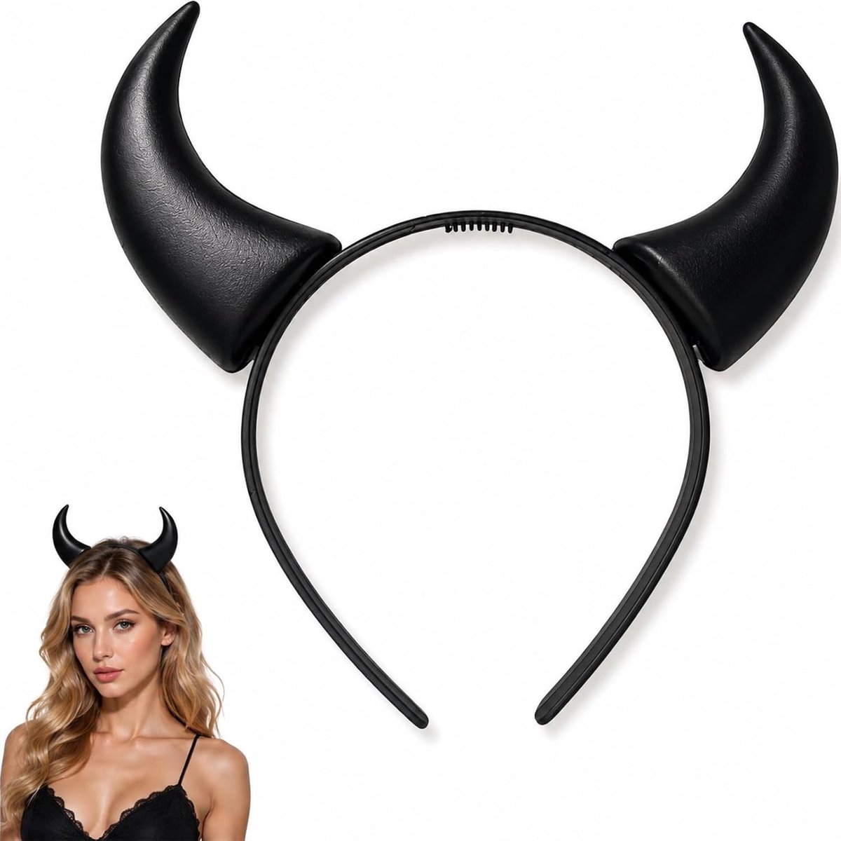 Haarband met duivelsoren voor Halloween, feestelijke kostuumaccessoires en verkleedpartijen