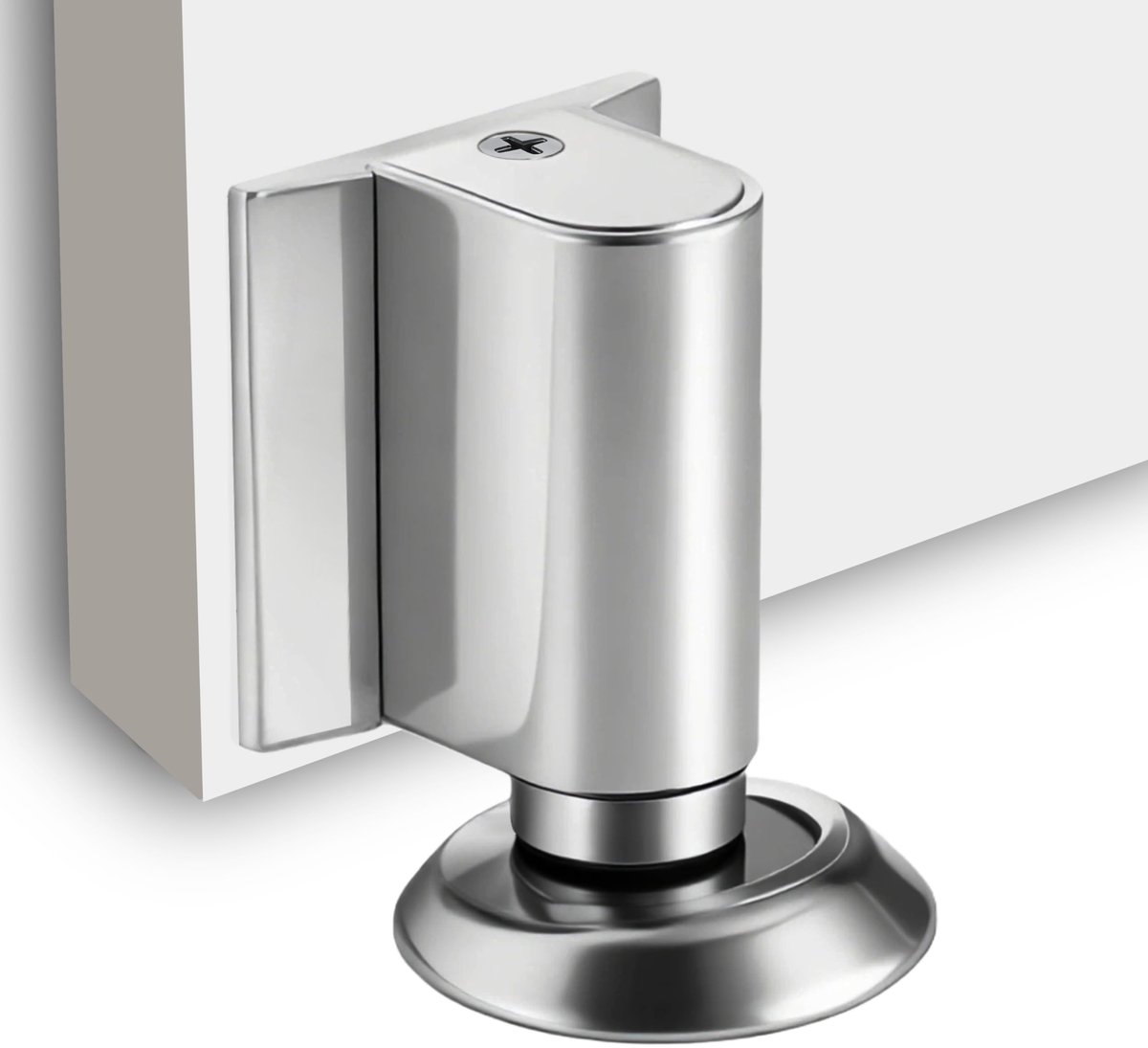 Magnetische Deurstopper - Zonder Boren - Verstelbaar - Met Zelfklevende Bevestiging - Voor Vloermontage
