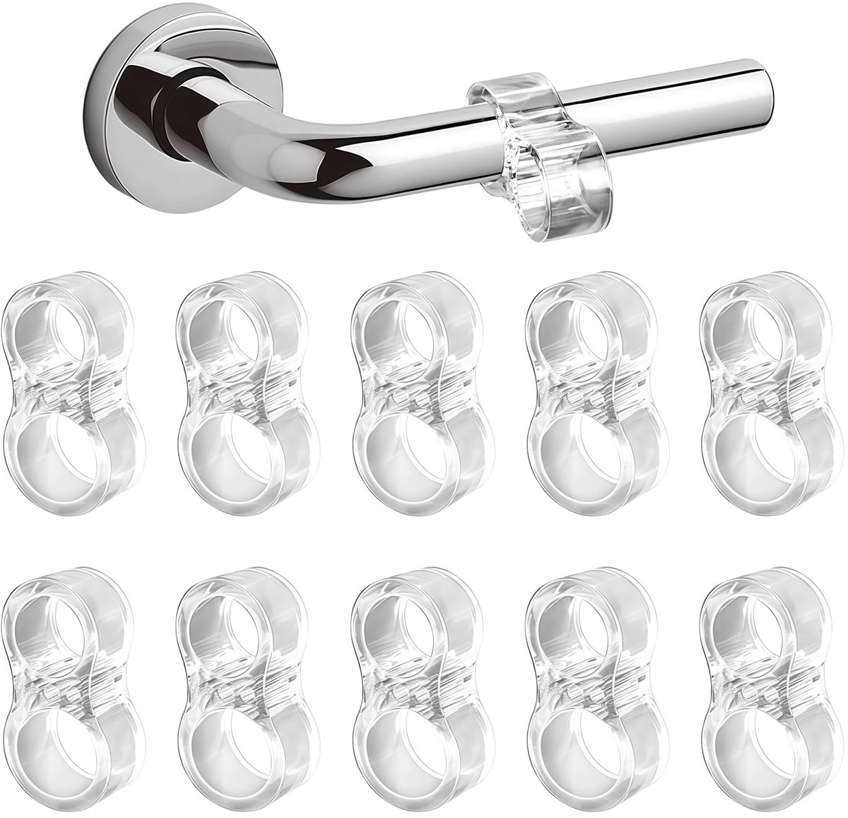 Deurstopper - Flexibel en Vormvast - Dempend - Beschermt Muren tegen Wandschade - 10 stuks