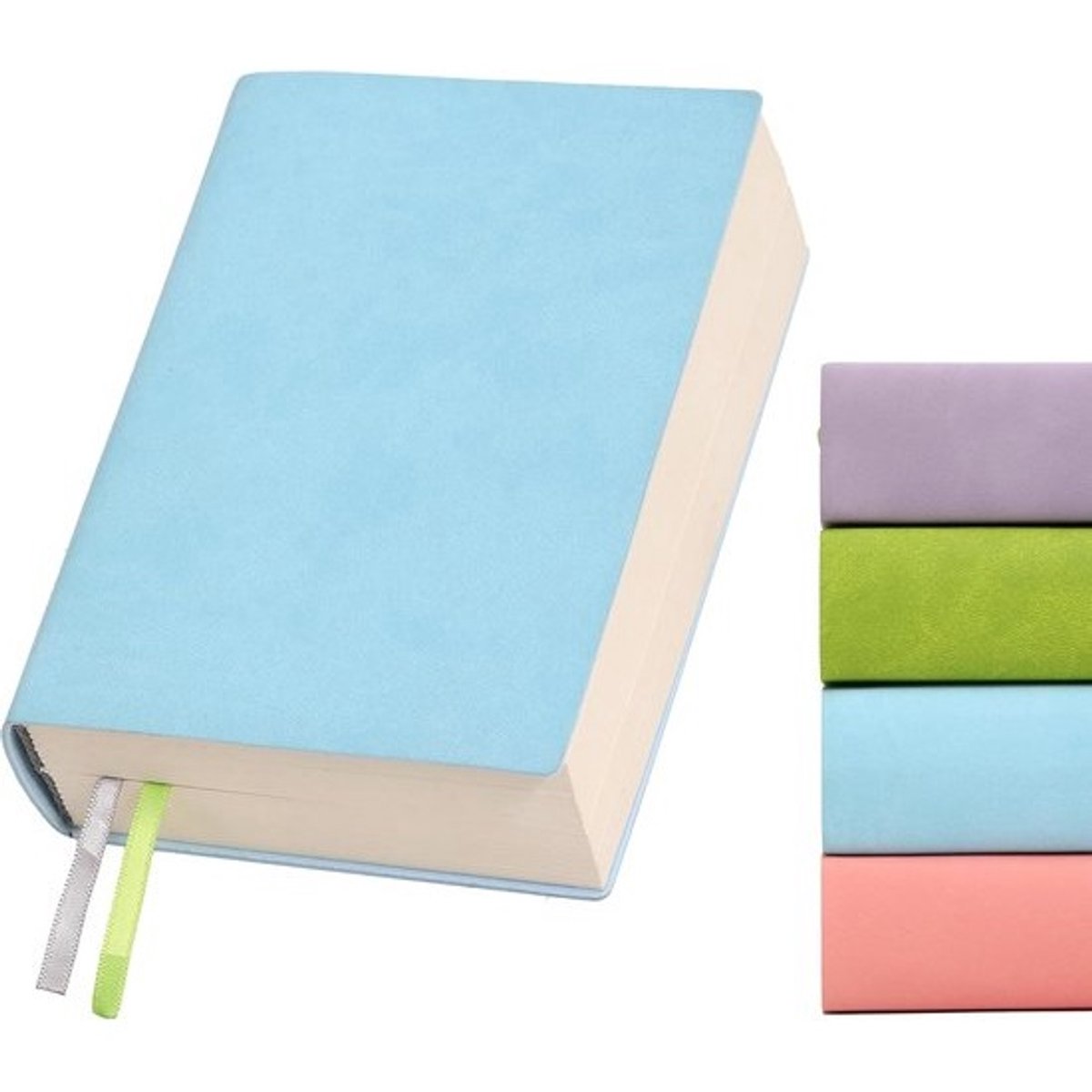 Dik Notitieboek 720 Pagina's Zonder Regels, Zacht Leren Kaft, Blanco Dagboek voor Tekenen en Schrijven
