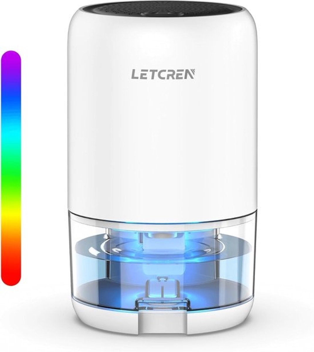 Luchtontvochtiger voor Thuis - 35 oz, Compact en Stille Ontvochtiger met LED Verlichting