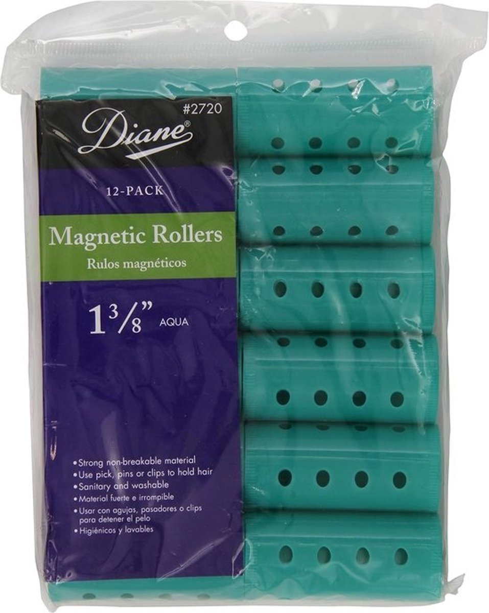 Haarrollers Set - Krulrollers - Haar Krullen - Sterk Materiaal - 3.5 cm - Aqua