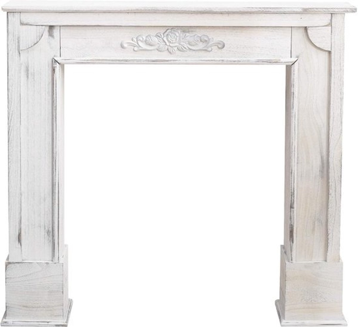 Decoratief nep open haard meubel met houtlook en vintage design