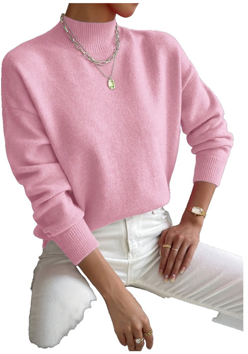 Currero Sweater Dames Sweaters Sweatshirt Hoodie Warme Trui Pullover Jumper Crewneck Vest Baby Roze