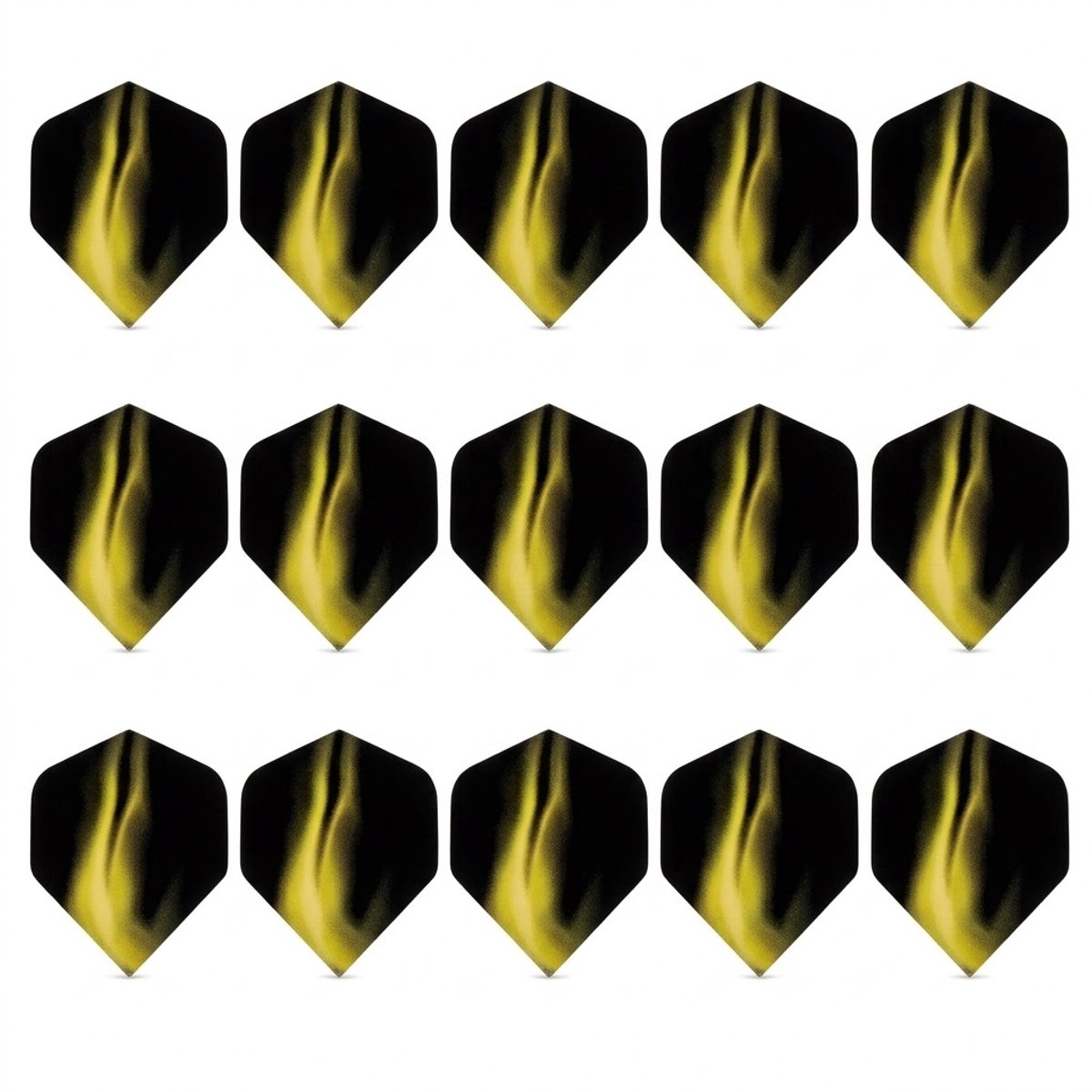 Geel zwart dart flights set unisex met patroon 15 stuks standaard vorm dart flights accessoires voor darts