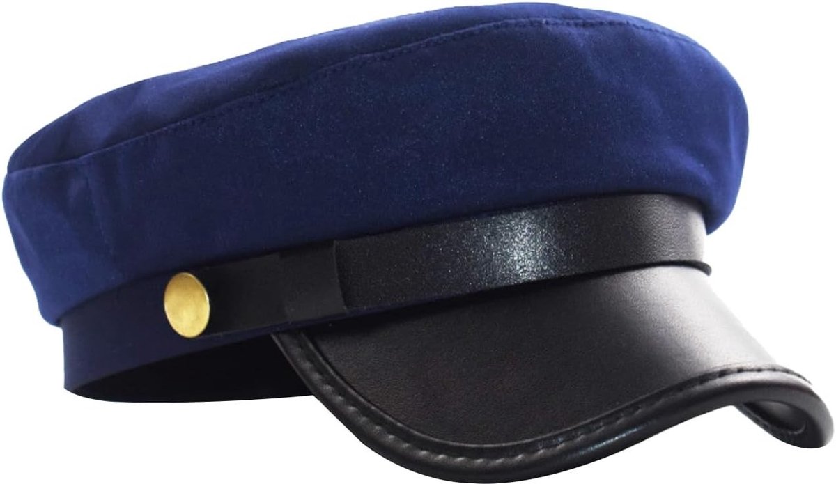 Retro Flat Top Cap voor Vintage Newsboy Look - Perfect voor Taxi Driver Kostuums en Feestjes