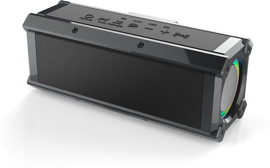 100W Bluetooth speakers - Draagbare luidsprekers - RGB-licht - IPX5 Waterdicht - TWS stereogeluid - 5000mAh - Quad-stuurprogramma's Dubbel diafragma Diepe bas - Voor binnen en Buitenshuis - zwart — afbeelding 5