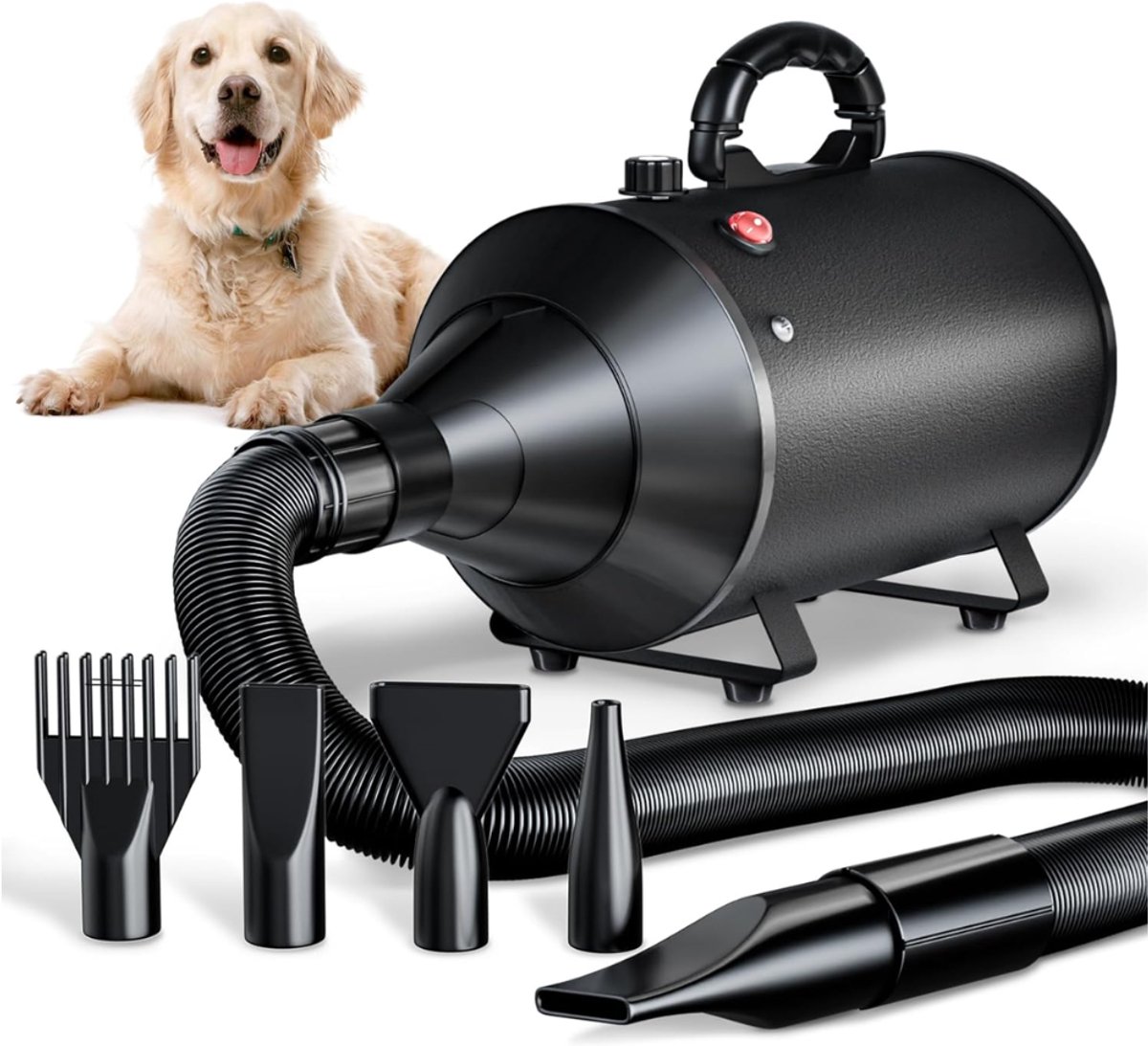 ZRNS® Waterblazer Hond - Hondenföhn - Honden Droger - Stil - Instelbare Snelheid - 4 Sproeiers