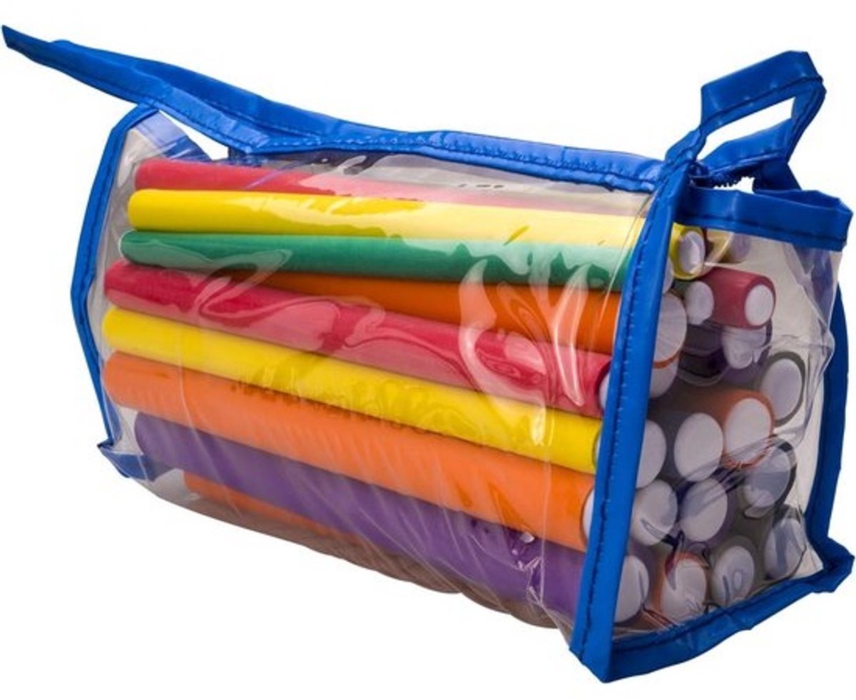 Flexibele Krulrollers Set met Opbergzak - 24 Stuks in 7 Diameter Maten