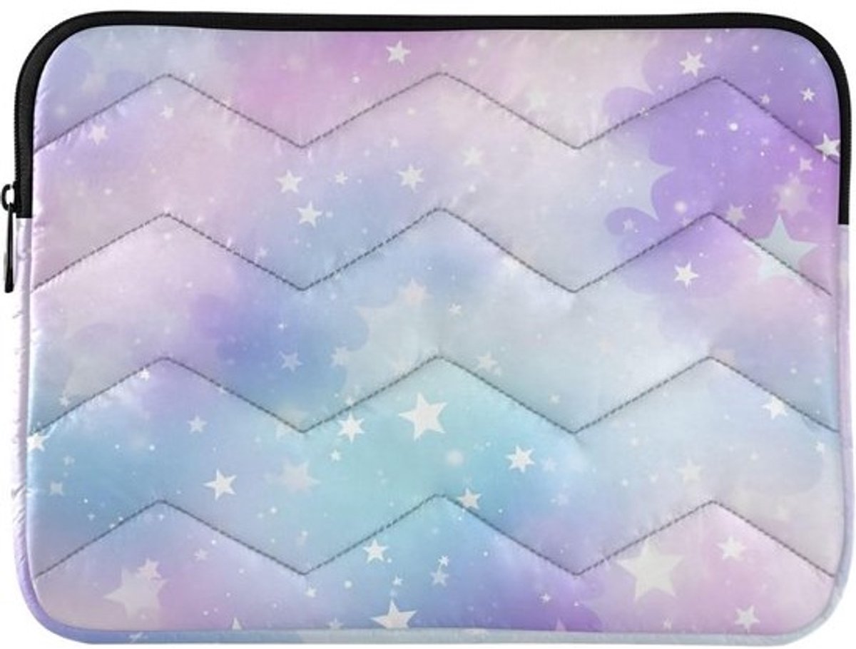 Waterdichte Laptop Sleeve 15-16 Inch met Pastel Galaxy Print