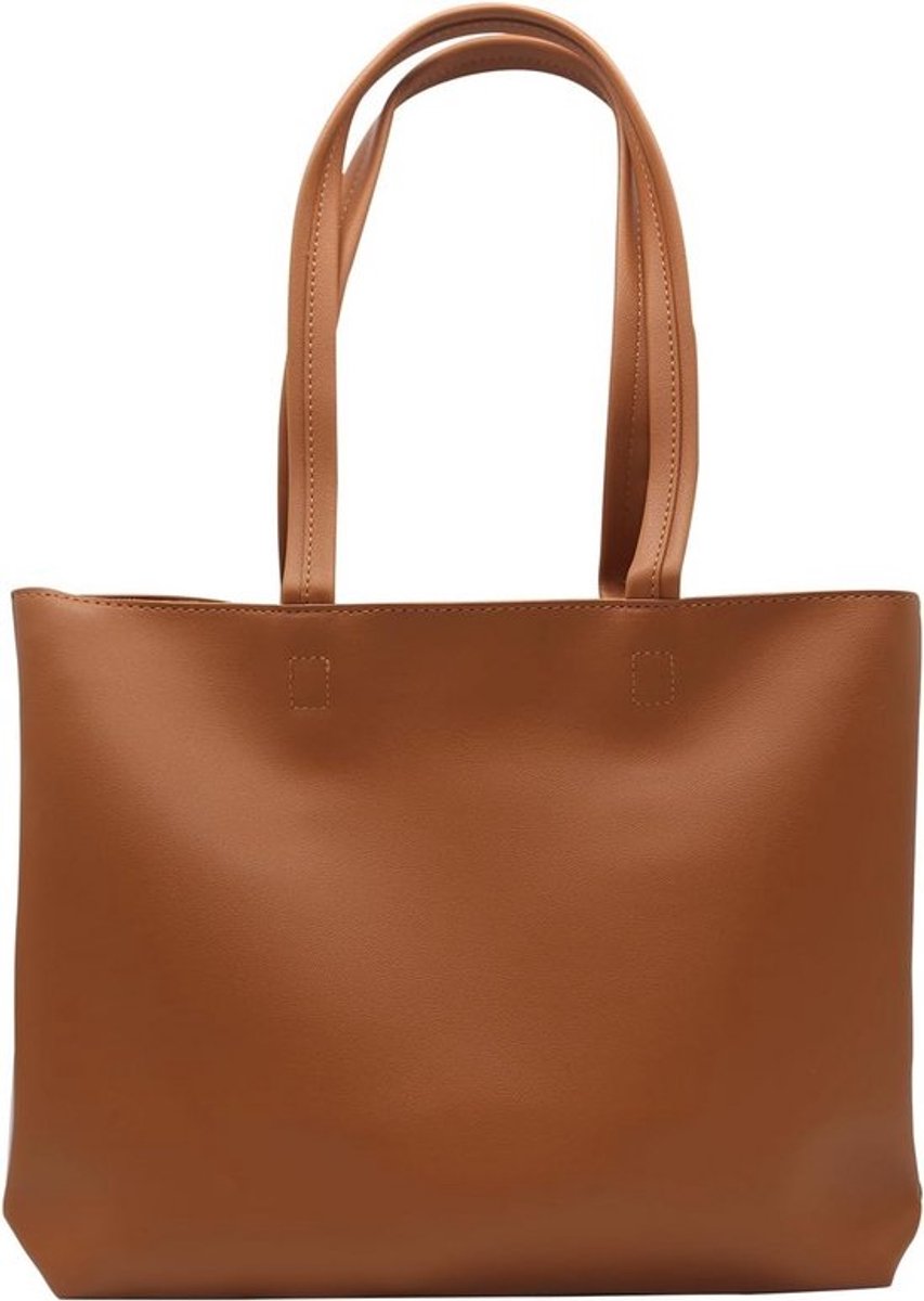 Leren Shopper Dames Handtas Groot met Ritssluiting en Vakken