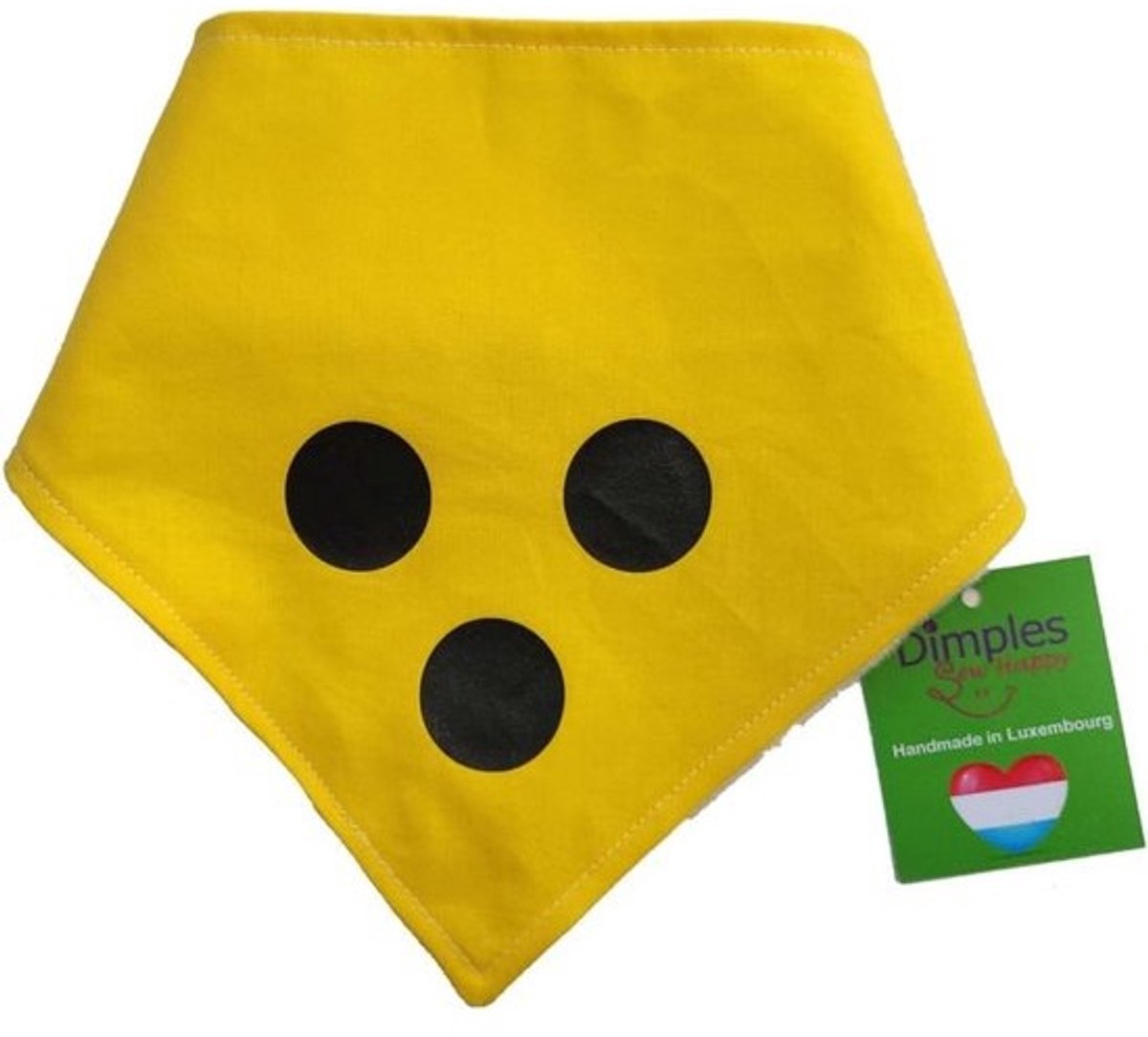 Waarschuwingshalsdoek voor Blinde Geleidehond – 'Niet Aanraken' – Geel met 3 Stippen voor Honden
