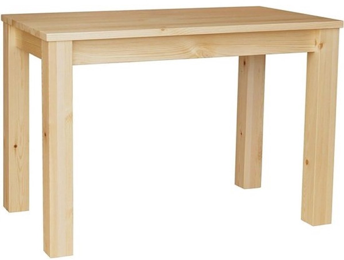Eettafel Hout - Eettafel Rechthoekig - Samen Eten - Handgemaakt Massief Hout - 70 x 110 cm - Onbehandeld