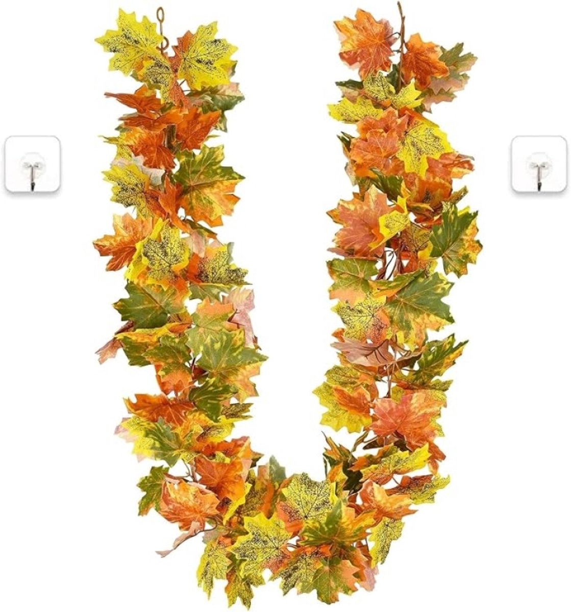 Kunststof esdoornbladeren herfstslinger 170 cm - Herfstdecoratie voor binnen en buiten