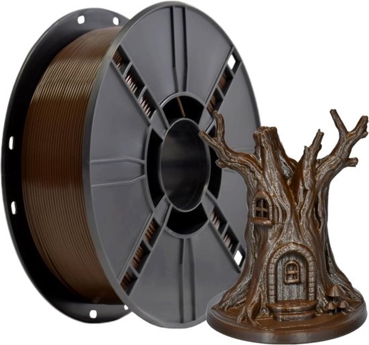 PLA+ 3D Printer Filament 1.75mm Bruin 1KG - Hoge Sterkte voor 3D Printers