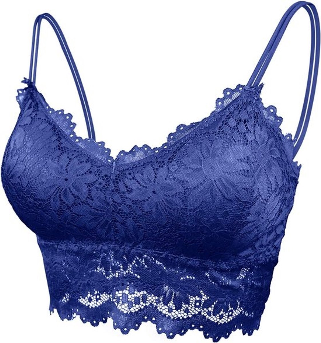 Kanten Bustier zonder Beugel voor Dames - Naadloze Sport BH en Yoga Top met V-hals