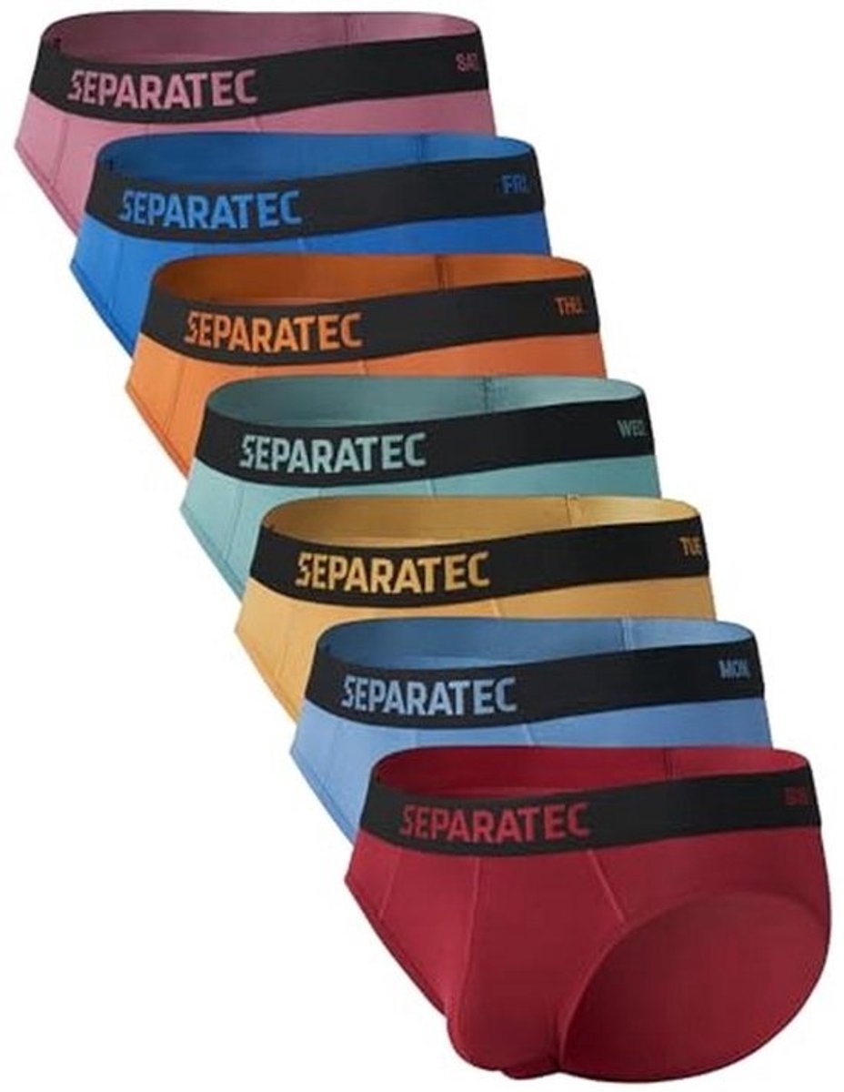 Heren slips van bamboe, set van 7 stuks, ademend en comfortabel ondergoed met dubbele zak