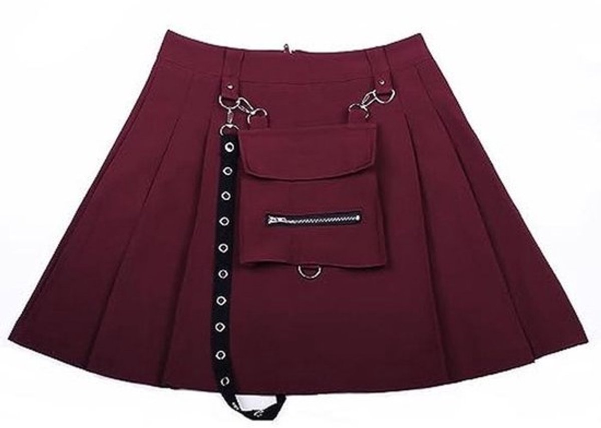 Dames Minirok Sexy Cosplay Goth Kleding met Zakken