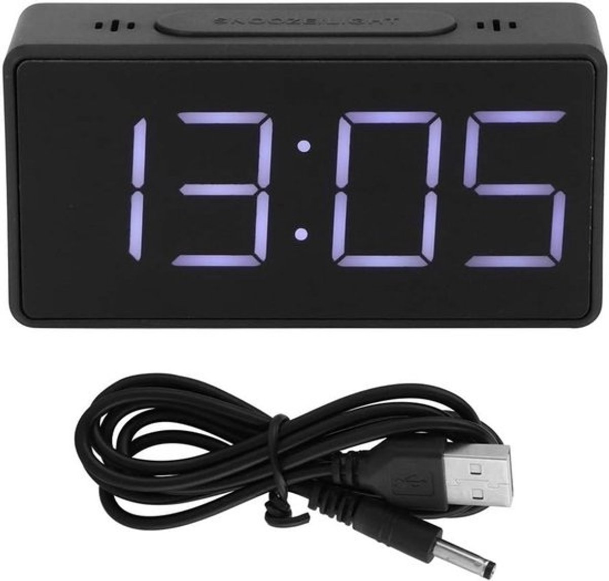 Digitale Wekker met USB-oplader - Extra Luide Snooze Functie voor Zware Slapers - Compact Nachtkastje Alarm