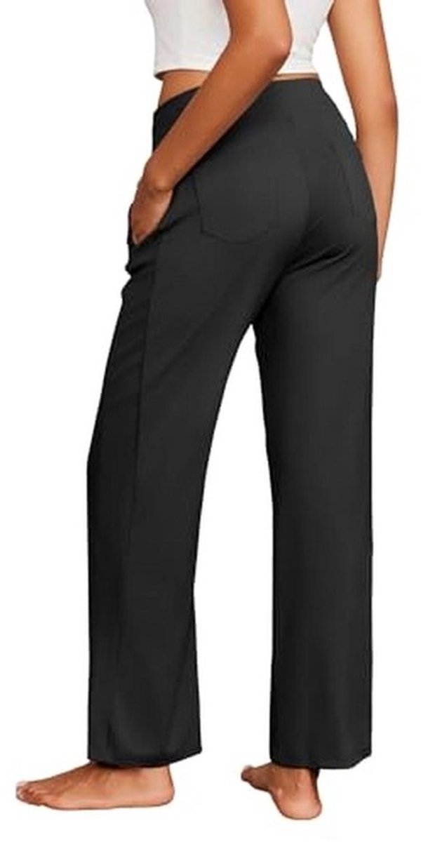 Dames Joggingbroek UPF 50+ met Hoge Taille, Lange Open Onderkant en 4 Zakken — afbeelding 3
