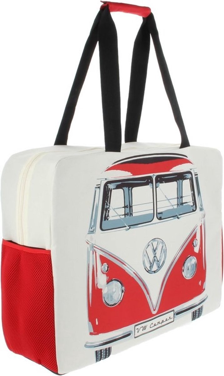 Grote Strandtas Shopper met VW Bus Print - Unisex Strandtas en Reistas