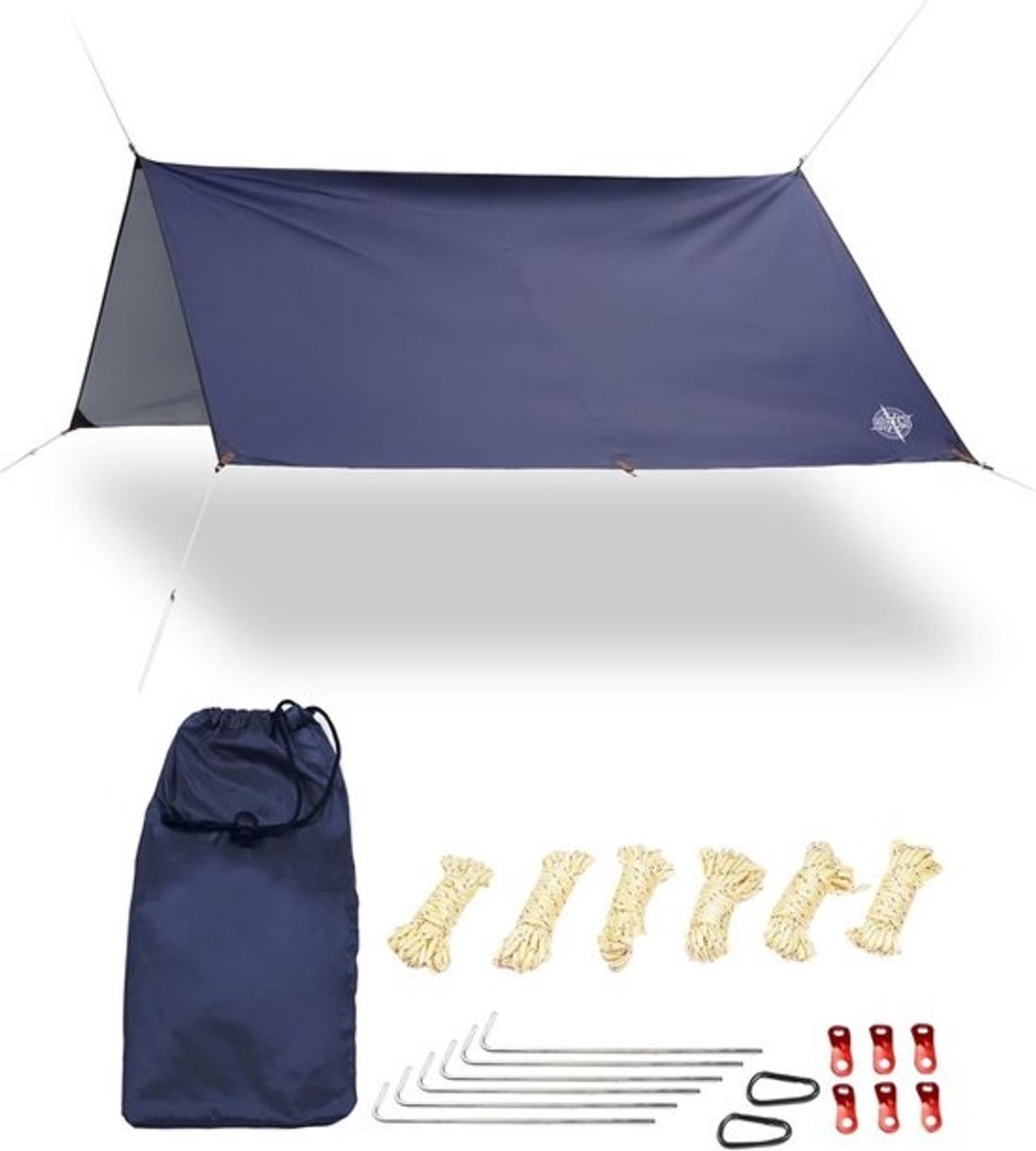 Waterdicht Kampeerzeil 300x290 cm - UV-Bescherming Tarp voor Buitenactiviteiten