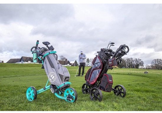 Driewielige Golf Trolley Pushcart - Compact & Inklapbaar — afbeelding 3